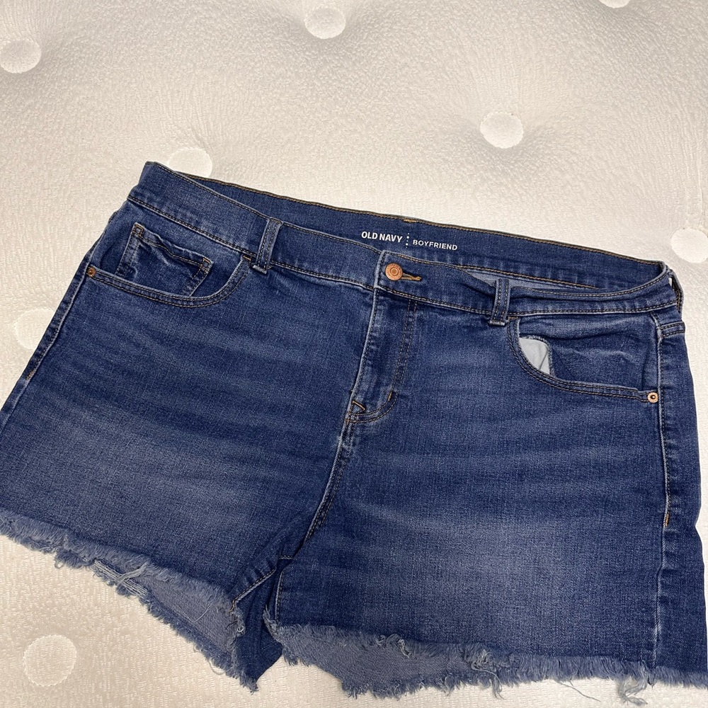 Old Navy Dark Blue Boyfriend Jean Shorts